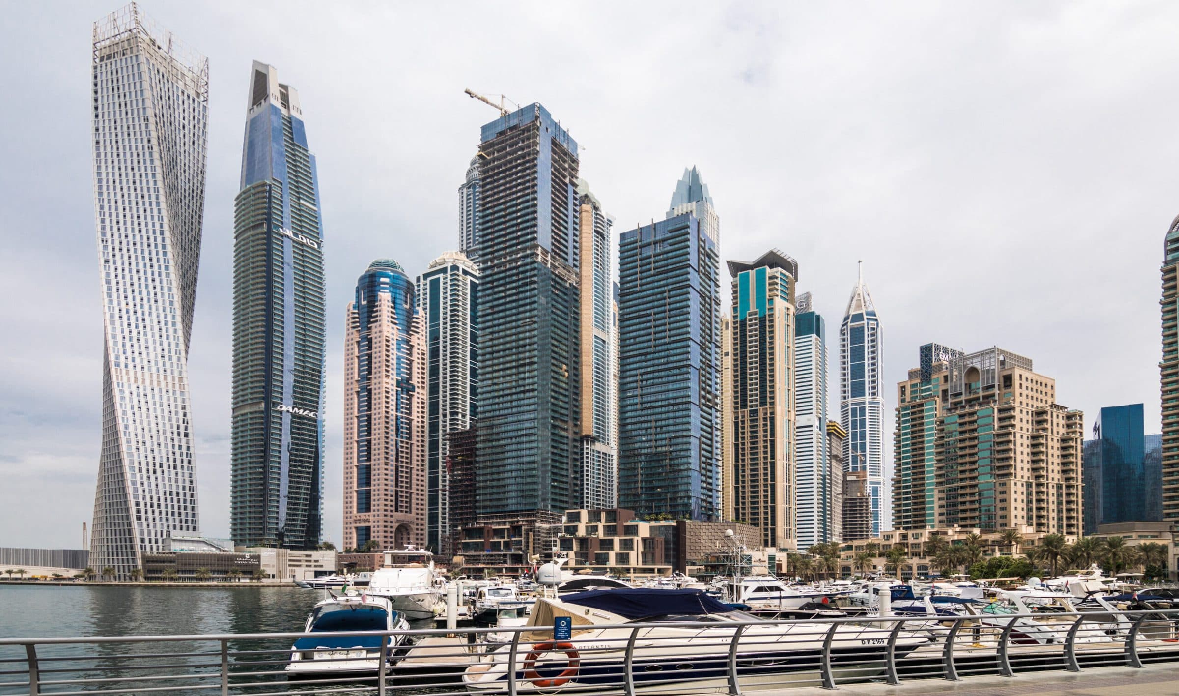 The Creek Harbour promenade and skyline, Dubai.