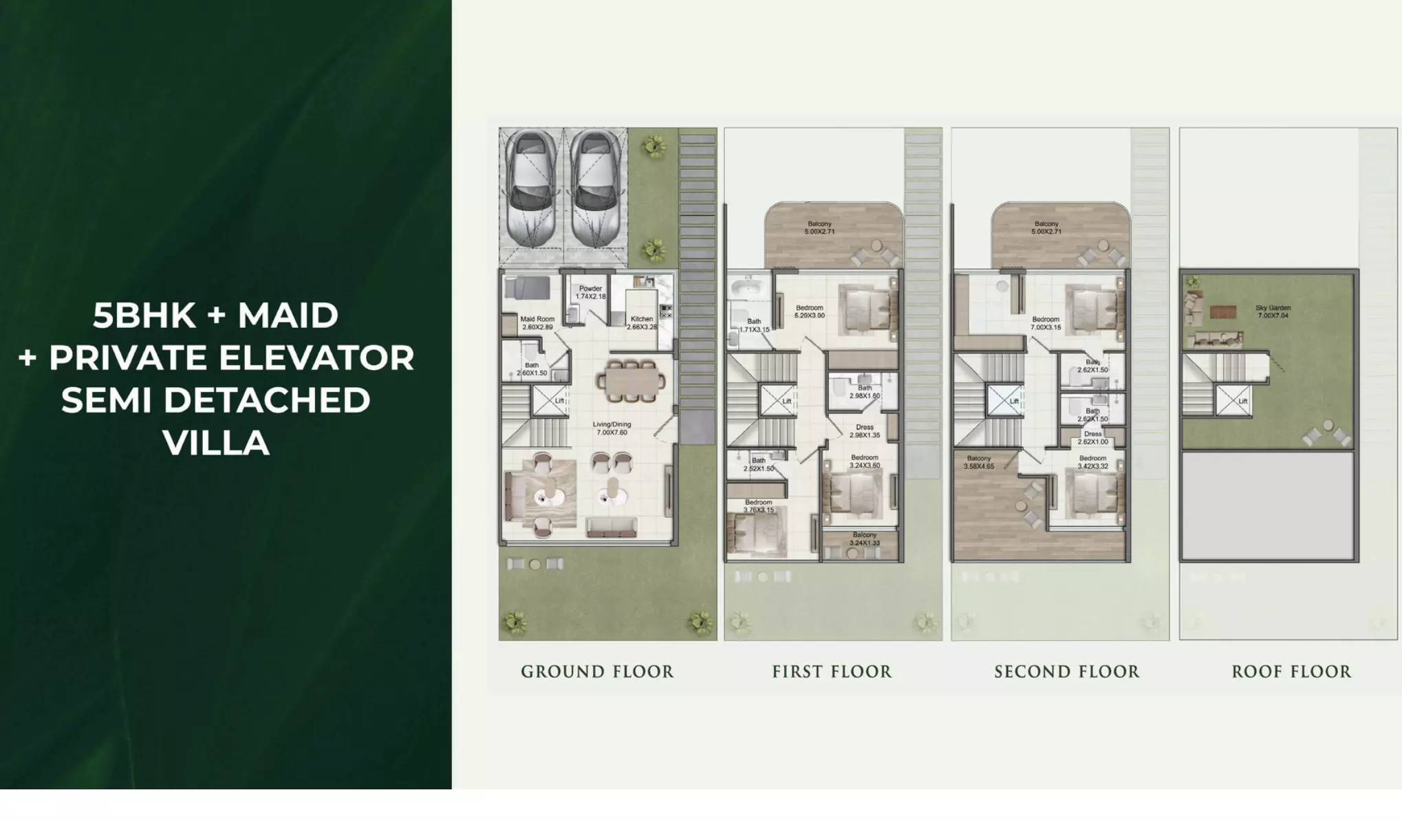 Greenz by Danube — 5 Bedrooms floor plan
